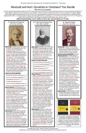 Westcott and Hort - Occultists or Christians - You Decide Chart Image